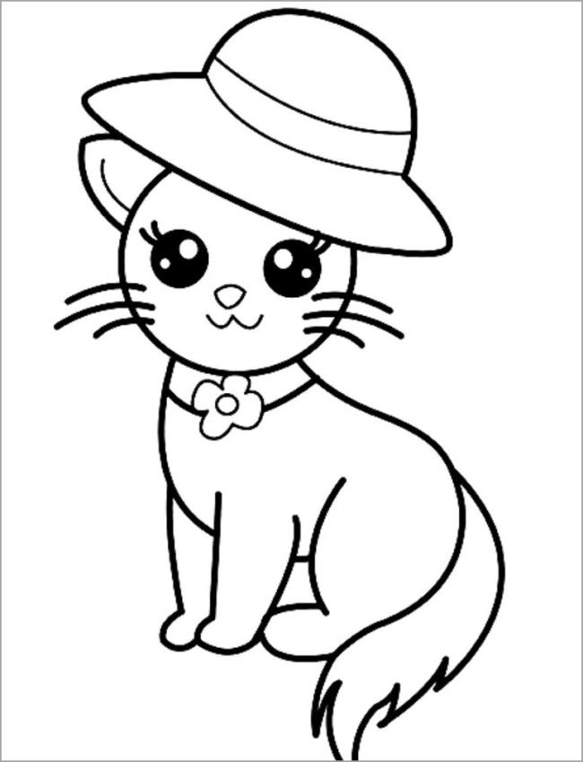 Collection of the most beautiful cat coloring pictures