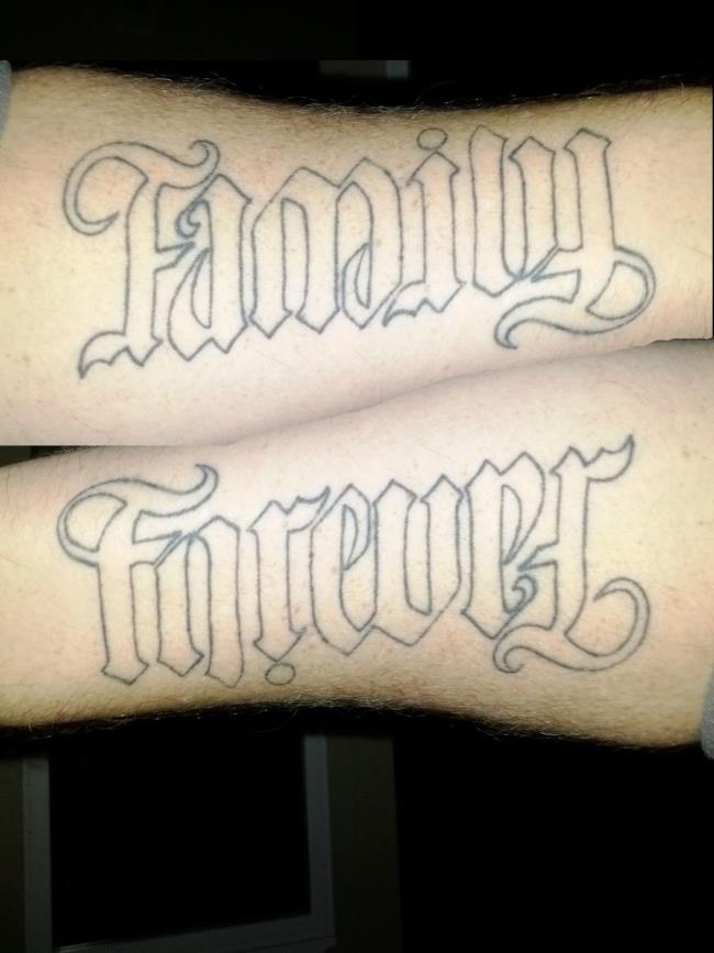 Coleção de tatuagens de família, família é para sempre especialmente significativa
