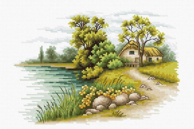 Collection of beautiful landscape embroidery cross