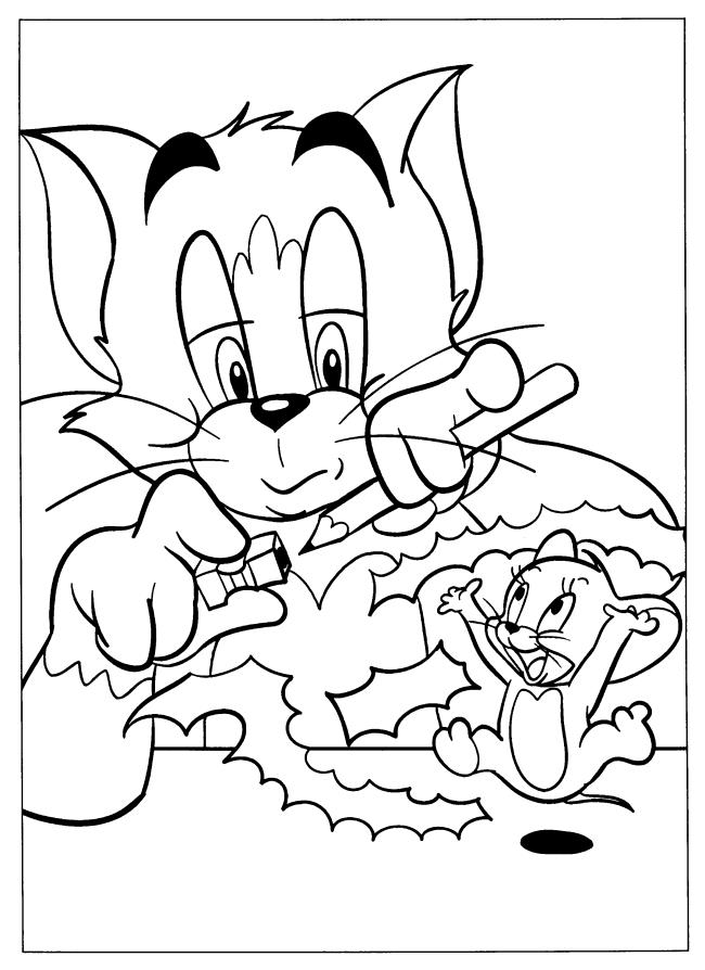 Collection des plus belles images à colorier Tom et Jerry pour les enfants