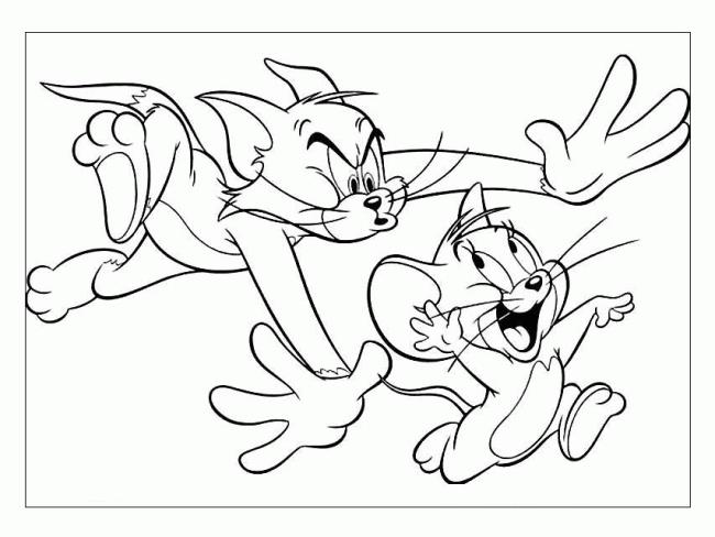 Collection des plus belles images à colorier Tom et Jerry pour les enfants