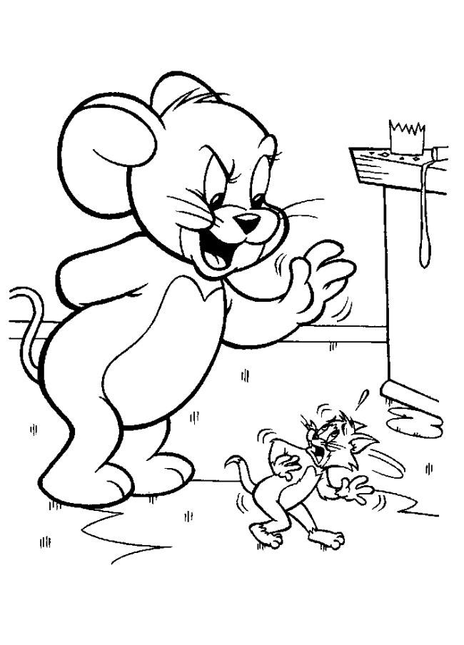 Collection of the most beautiful coloring pictures Tom and Jerry for kids