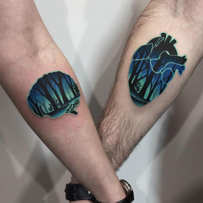 Collection de tatouages ​​de couple-Tatouages ​​de couple