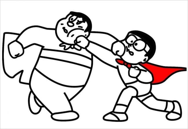 Коллекция самых красивых раскрасок Nobita