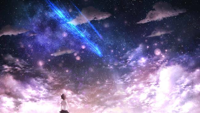 Synthese der schönsten Landschafts-Anime-Galaxie