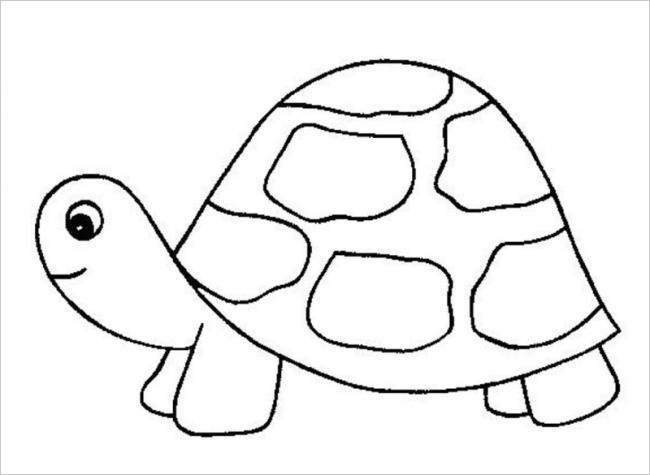 Bebek kaplumbağaları için en güzel boyama resimleri koleksiyonu