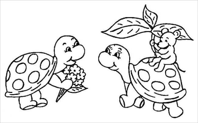 Colecție de cele mai frumoase imagini de colorat pentru broaște țestoase