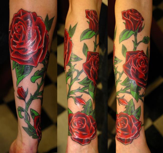 Коллекция самых впечатляющих изображений тату с розами