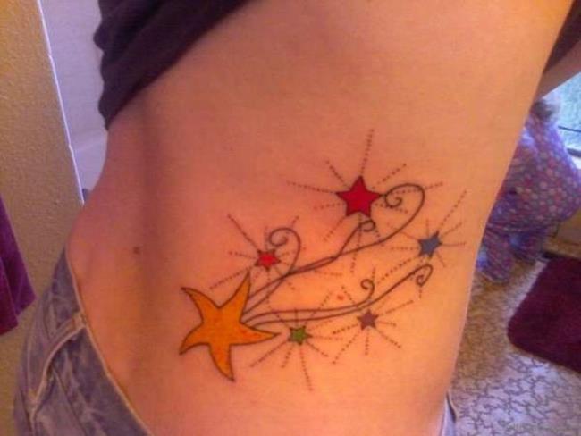 Collection of cute little star tattoo patterns