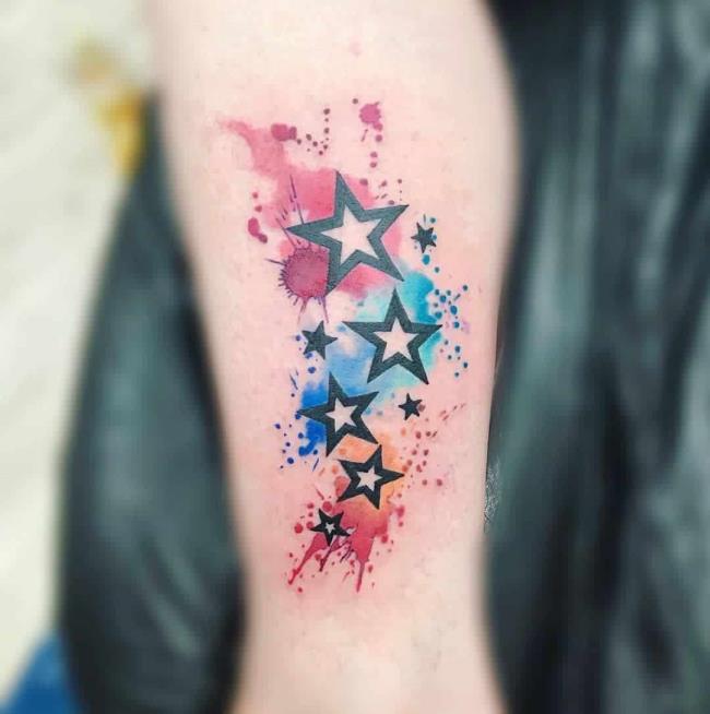 Sammlung von niedlichen kleinen Stern Tattoo-Muster