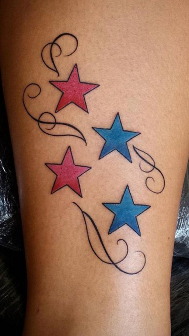 Verzameling van schattige kleine ster tattoo patronen