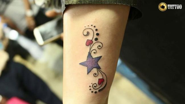 Sammlung von niedlichen kleinen Stern Tattoo-Muster