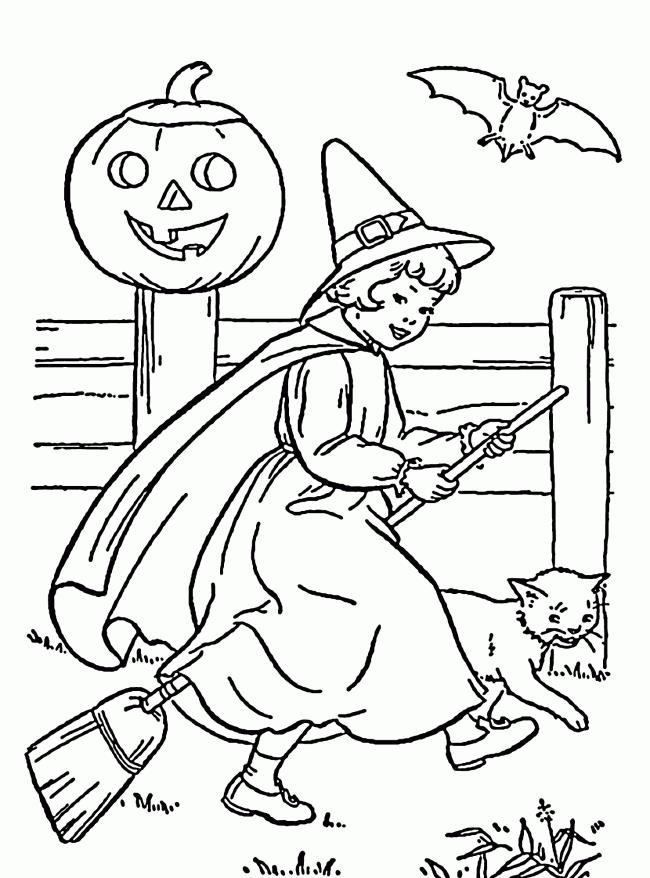 Collection of Halloween coloring pages for kids