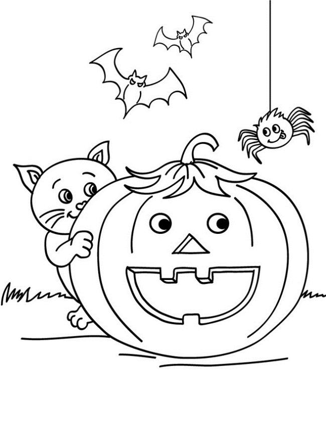 Koleksi halaman mewarna Halloween untuk kanak-kanak