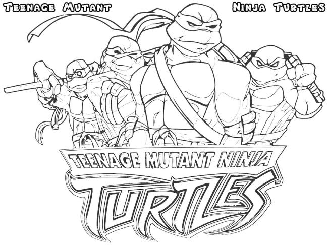 Koleksi gambar mewarnai kura-kura Ninja super cute untuk anak-anak
