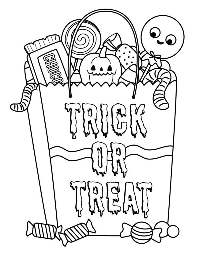 Koleksi halaman mewarnai Halloween untuk anak-anak
