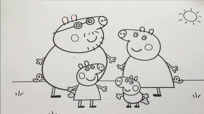 Collection of the most beautiful coloring pictures of Peppa Pig