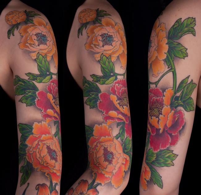 Collezione dei più bei modelli di tatuaggi di peonia