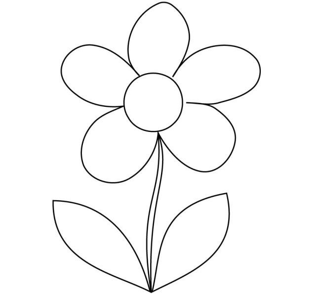 Collection of 4-year-old coloring pictures with flowers