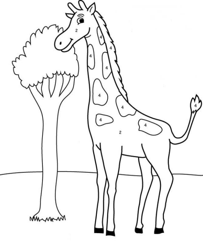 Collection of the best giraffe coloring pictures for kids