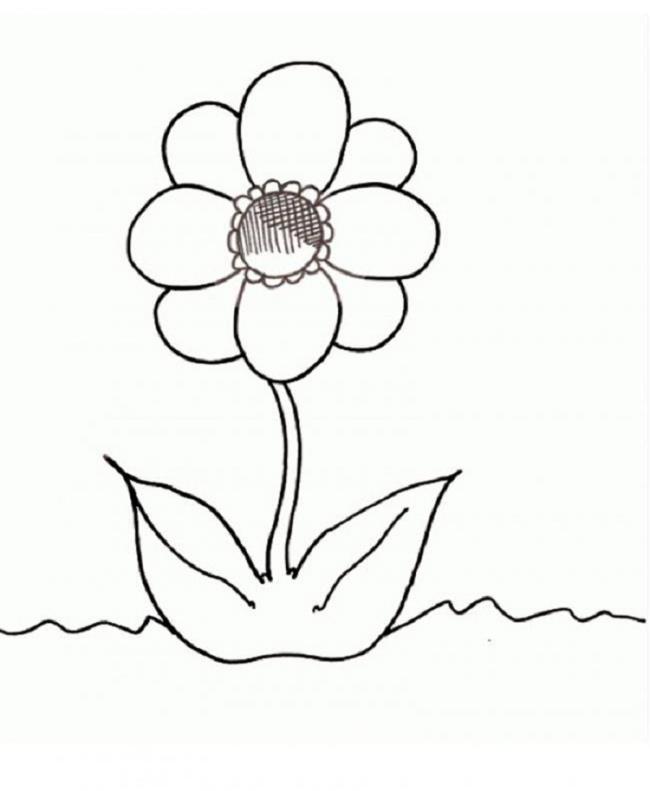 Collection of 4-year-old coloring pictures with flowers