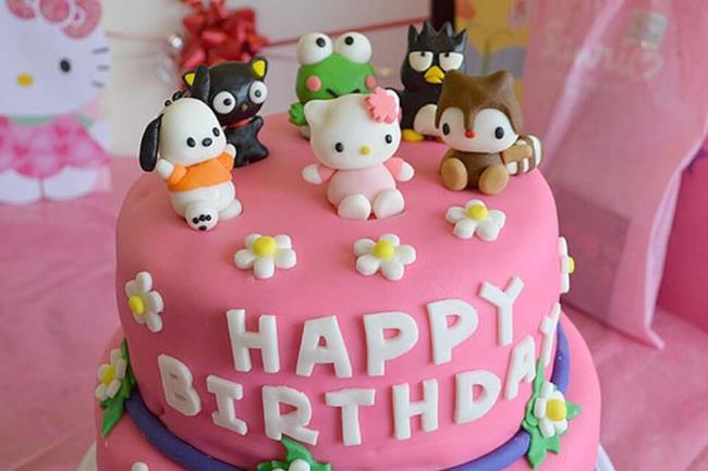 Set of the cutest beautiful birthday cake