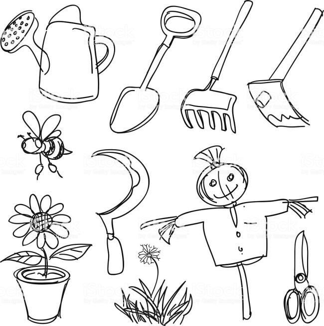 Ringkasan gambar mewarnai alat pertanian yang diperkenalkan kepada anak-anak