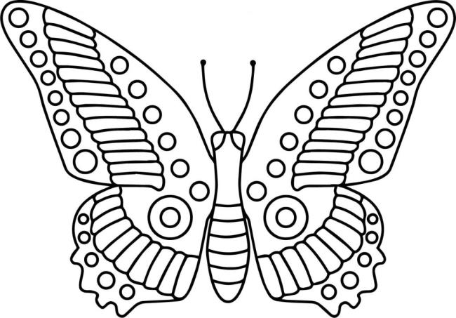 Collection of butterfly coloring for girls