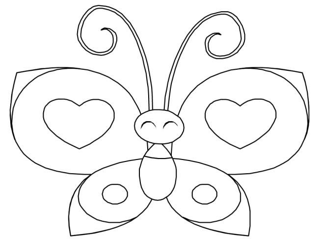 Collection of butterfly coloring for girls