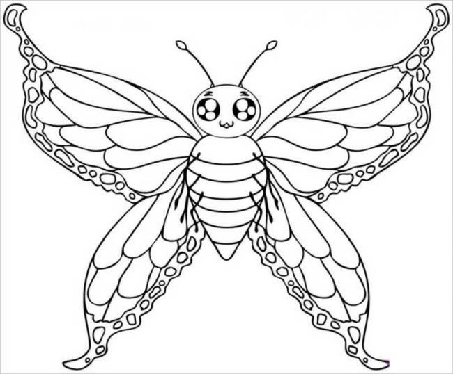 Collection of butterfly coloring for girls