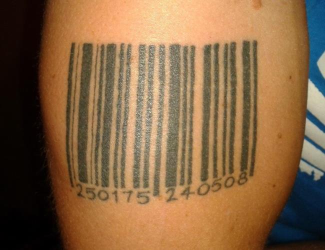 Ringkasan pola tato barcode yang sangat unik