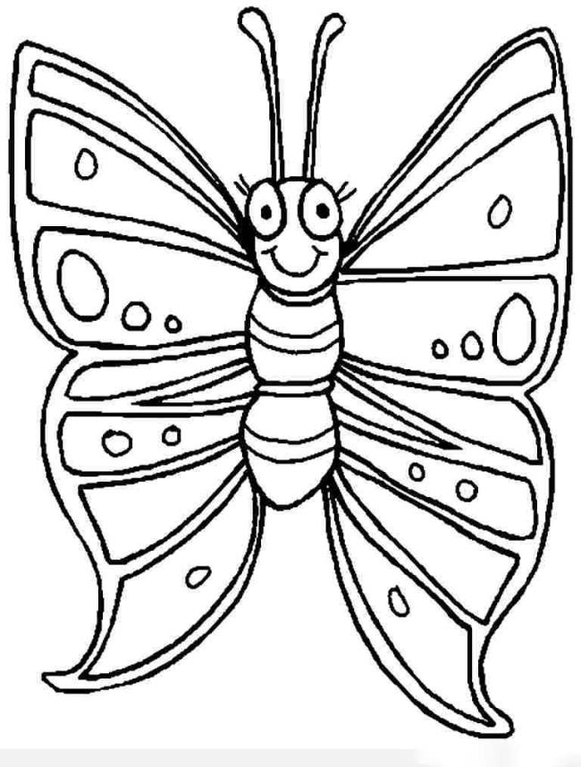 Collection of butterfly coloring for girls