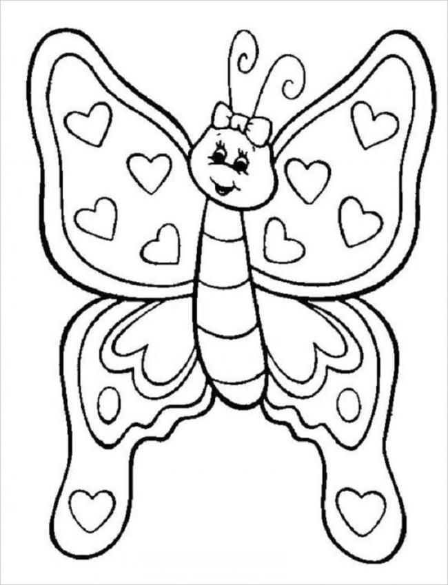 Collection of butterfly coloring for girls