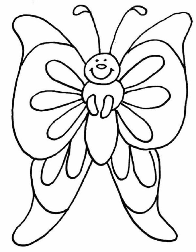 Collection of butterfly coloring for girls