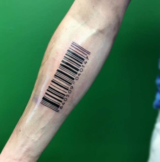 Riepilogo di modelli di tatuaggi con codici a barre estremamente unici