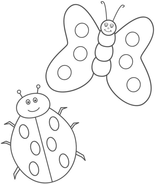 Collection of butterfly coloring for girls