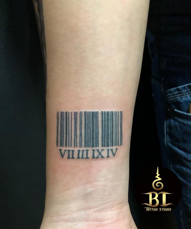 Zusammenfassung der äußerst einzigartigen Barcode-Tattoo-Muster