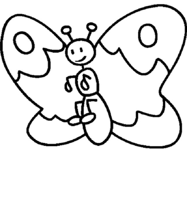 Collection of butterfly coloring for girls