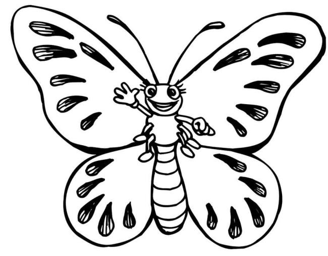 Collection of butterfly coloring for girls