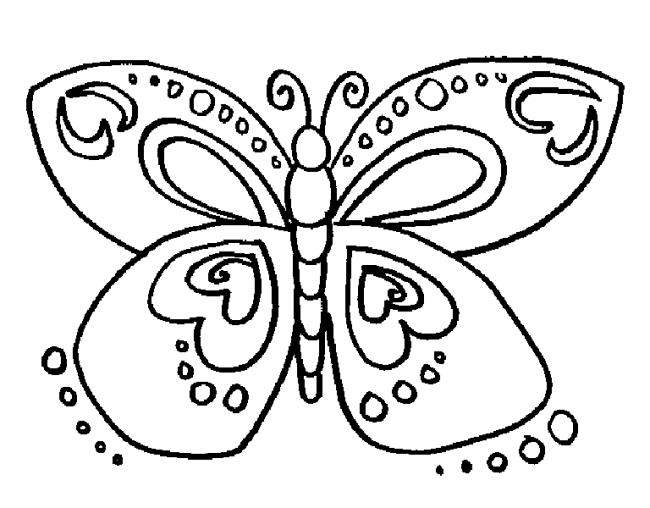 Collection of butterfly coloring for girls