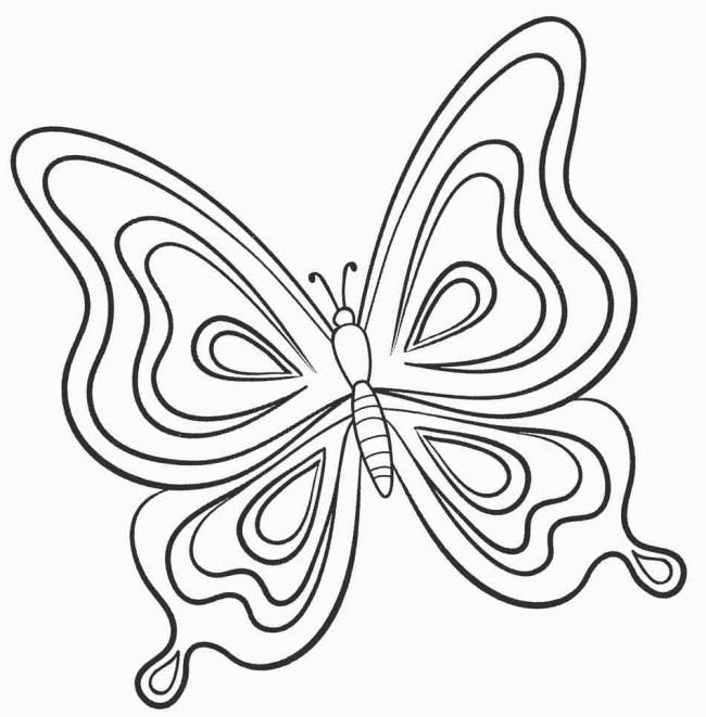 Collection of butterfly coloring for girls