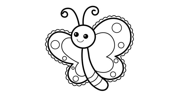 Collection of butterfly coloring for girls