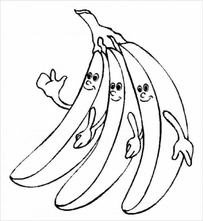 Coleção das mais belas imagens para colorir banana