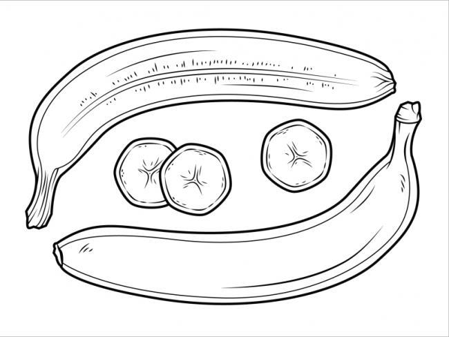 Coleção das mais belas imagens para colorir banana