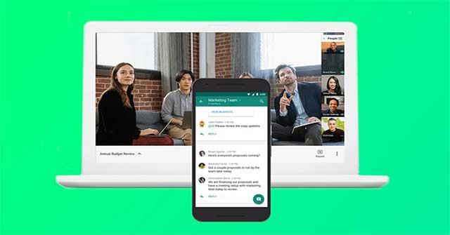 Google Meet and Google Chat are communication services developed by Google
