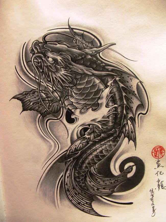 Sammlung der schönsten Karpfen Tattoo Muster