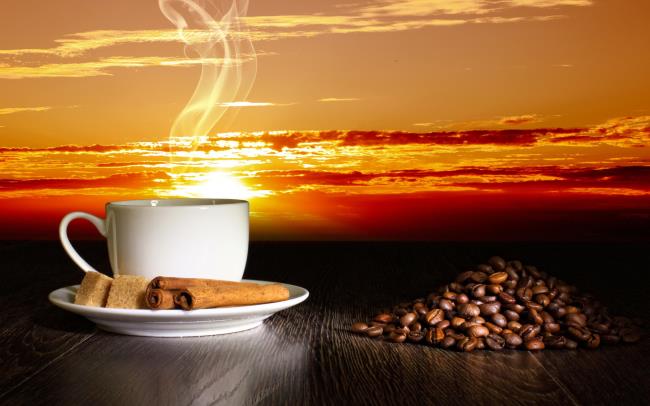 Foto del bellissimo caffè mattutino