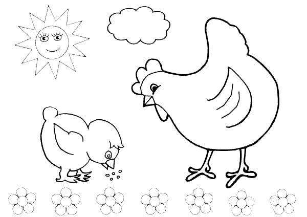 Summary of beautiful coloring pictures of chickens for babies
