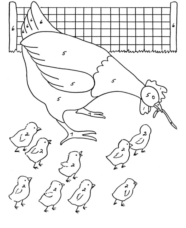 Résumé de belles images à colorier de poulets pour bébés