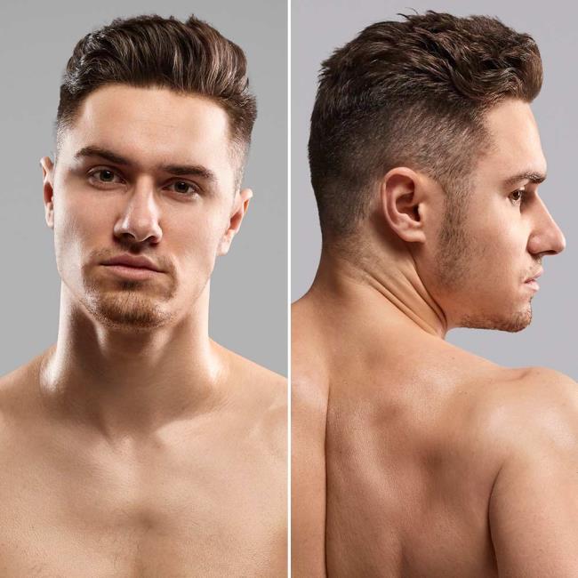 Men's short haircuts shaded